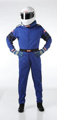 RaceQuip 110028 SFI-1 Pyrovatex One-Piece Single-Layer Racing Fire Suit (Blue, 3X-Large)