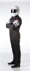 RaceQuip 120007 SFI-5 Pyrovatex One-Piece Multi-Layer Racing Fire Suit (Black, XX-Large)