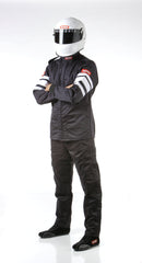 RaceQuip 121005 SFI-5 Pyrovatex Multi-Layer Racing Fire Jacket (Black, Large)