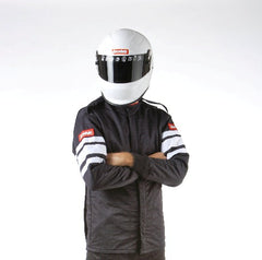 RaceQuip 121005 SFI-5 Pyrovatex Multi-Layer Racing Fire Jacket (Black, Large)