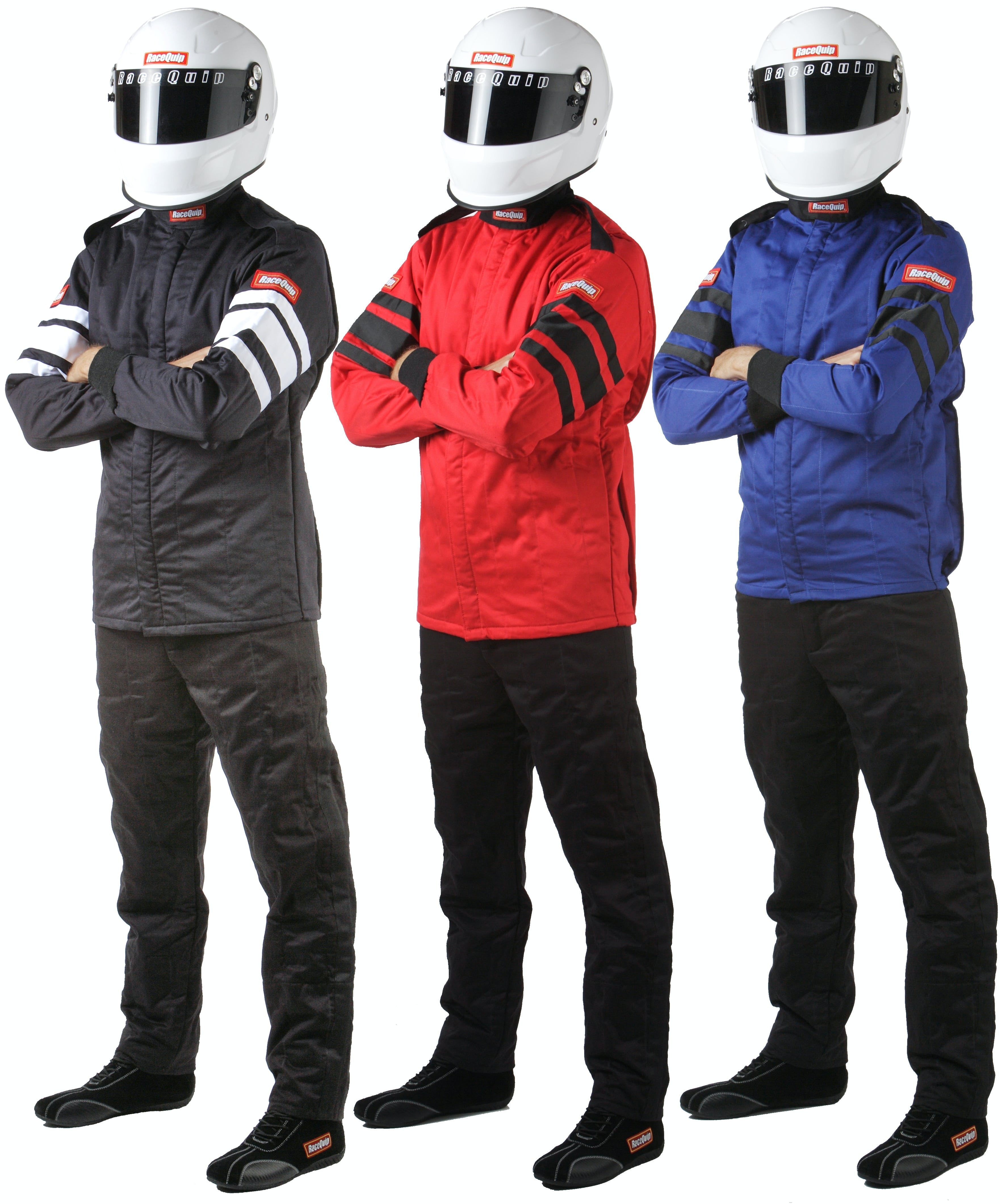 RaceQuip 121005 SFI-5 Pyrovatex Multi-Layer Racing Fire Jacket (Black, Large)