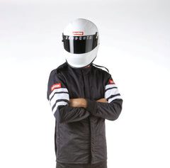 RaceQuip 121006 SFI-5 Pyrovatex Multi-Layer Racing Fire Jacket (Black, X-Large)