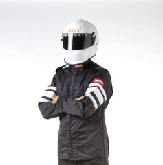 RaceQuip 121008 SFI-5 Pyrovatex Multi-Layer Racing Fire Jacket (Black, 3X-Large)