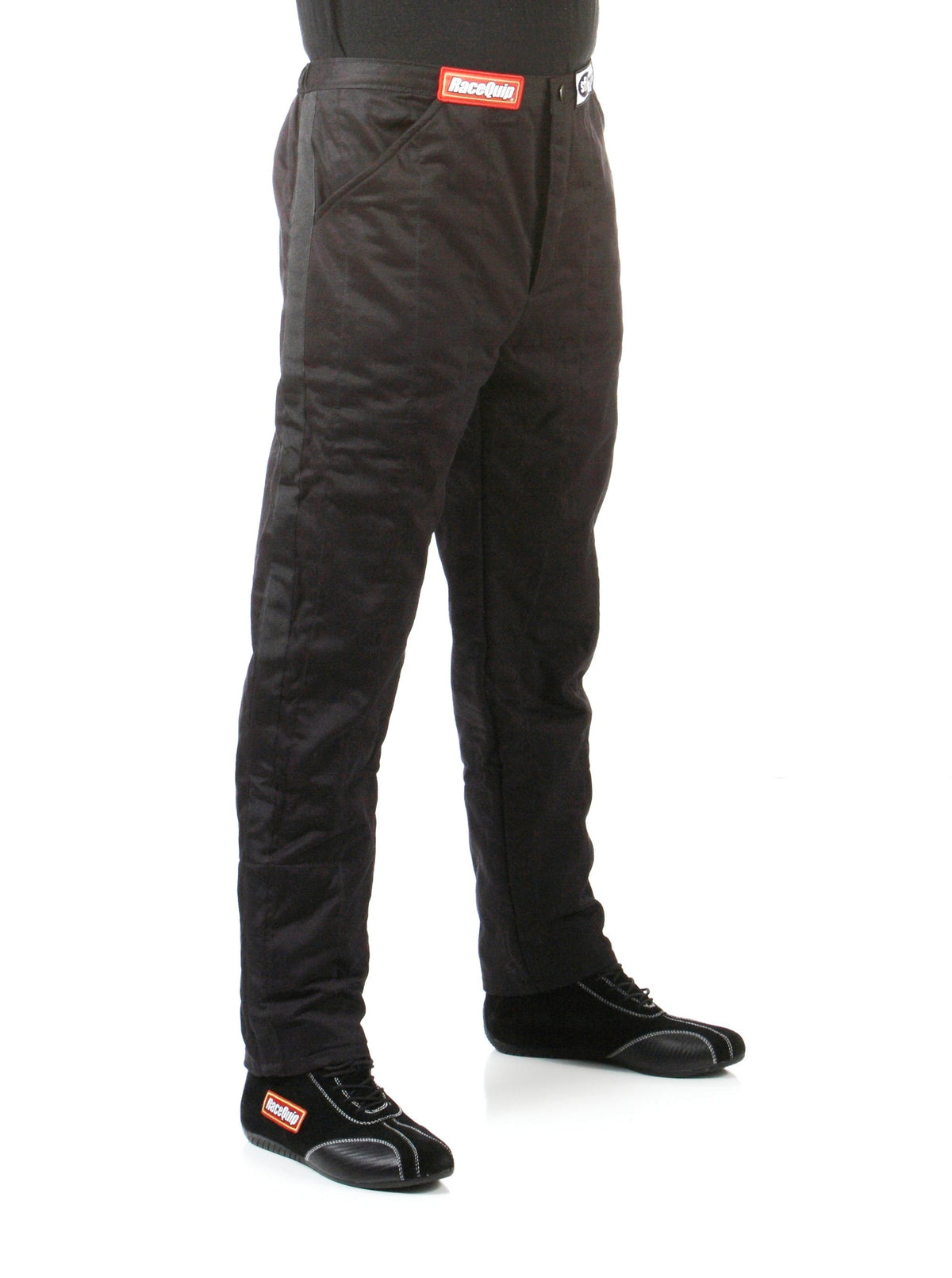 RaceQuip 122002 SFI-5 Pyrovatex Multi-Layer Racing Fire Pants (Black, Small)