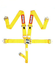 RaceQuip 711031 SFI 16.1 Latch and Link 5-Point Racing Harness Set (Yellow)