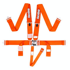 RaceQuip 711041 SFI 16.1 Latch and Link 5-Point Racing Harness Set (Orange)