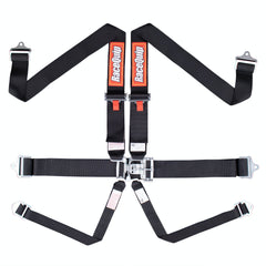 RaceQuip 712002 SFI 16.1 Latch and Link 6-Point Racing Harness Set (Black)