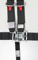 RaceQuip 713003 SFI 16.1 V-Type Latch and Link 4-Point Racing Harness Set (Black)