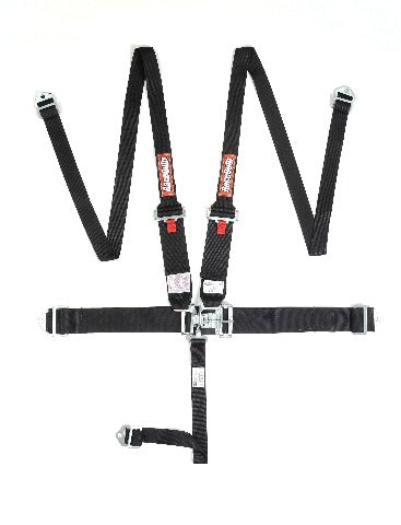 RaceQuip 717007 SFI 16.1 HANS/HNR 5-Point Latch and Link Racing Harness Set (Black)