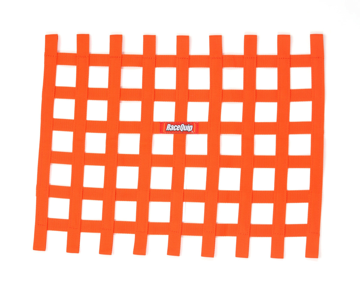 RaceQuip 721045 Non-SFI Ribbon-Style Race Car Window Net (Orange, 18x24)