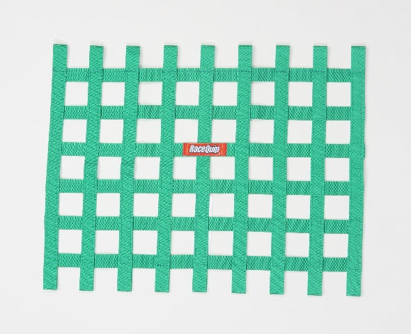 RaceQuip 721075 Non-SFI Ribbon-Style Race Car Window Net (Green, 18x24)