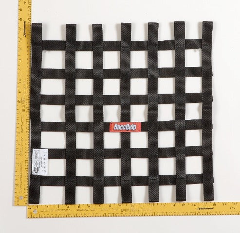 RaceQuip 726003 SFI 24.1 Ribbon-Style Race Car Window Net (Black, 18x18)