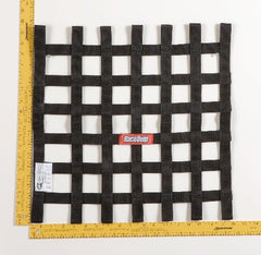 RaceQuip 726003 SFI 24.1 Ribbon-Style Race Car Window Net (Black, 18x18)