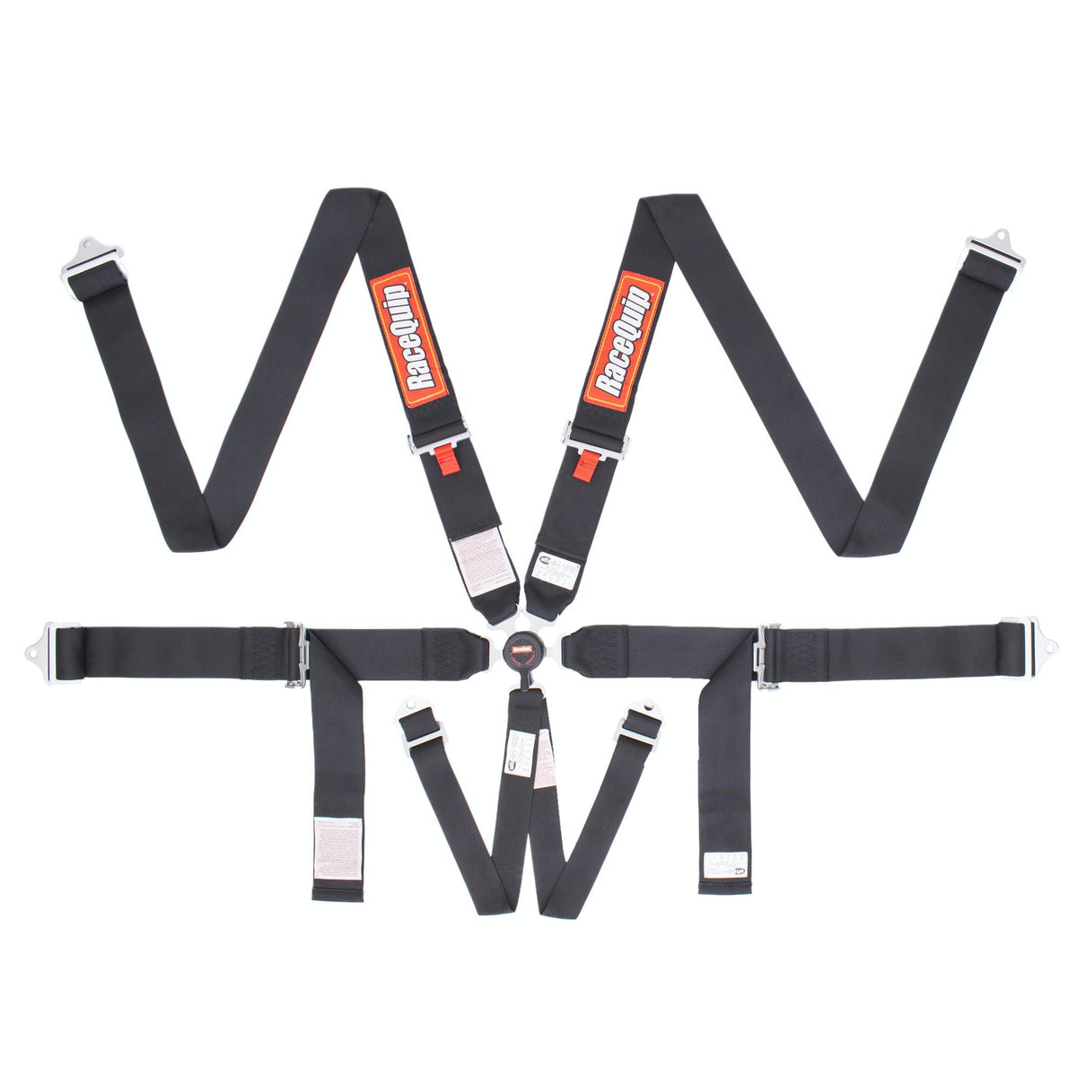 RaceQuip 744004 Sportsman SFI 16.1 6-Point Camlock Racing Harness Set (Black/Pull-Up)