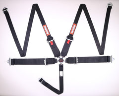 RaceQuip 745005 Sportsman SFI 16.1 5-Point Camlock HANS/FHR Racing Harness Set (Black/Pull-Down)