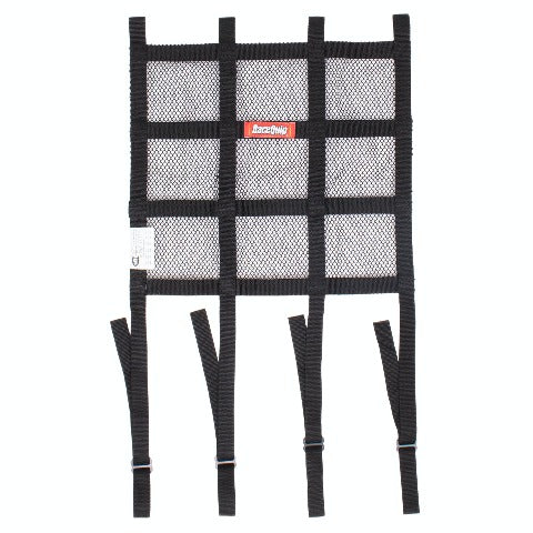 RaceQuip 822001 SFI 27.1 Mesh and Ribbon Hybrid-Style Race Car Window Net (Black, 15x18)