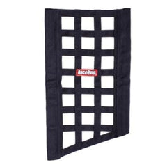 RaceQuip 829531 Ribbon Style Funny Car Window Net; Black 22 to 18 H X 12 W