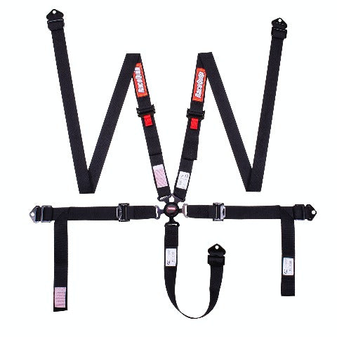 RaceQuip 841001 Camlock 5 Point 2 Auto Racing Harness Set; Pull-Down Lap