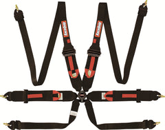 RaceQuip 854004 FIA 6-Point Camlock HANS/FHR Racing Lap Belt Harness Set (Black, Pull-Up)