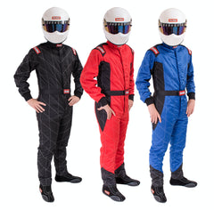 RaceQuip 91609239 One Piece Multi Layer Racing Driver Fire Suit; SFI 3.2A/ 5 ; Blue Medium