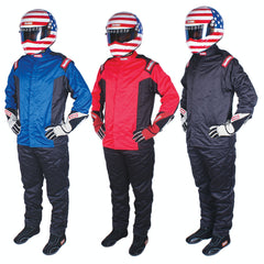 RaceQuip 91619179 Nomex Multi Layer Racing Driver Fire Suit Jacket; SFI 3.2A/ 5 ; Red 2X-Large
