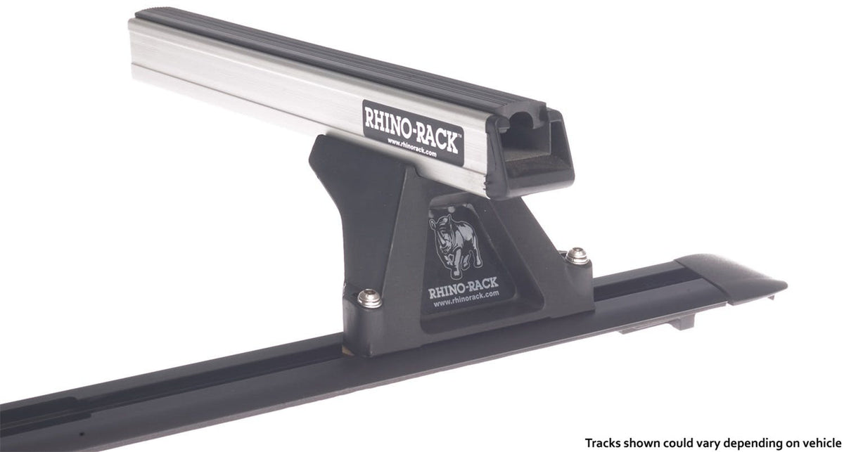 Rhino-Rack JA0890 Heavy Duty RLTF Trackmount Silver 3 Bar Roof Rack