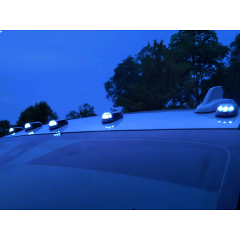 Race Sport Lighting 1007602 LoPro White LED Wireless Solar-Powered Truck CAB LED Light system