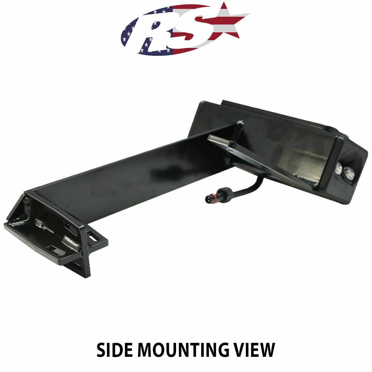 Race Sport Lighting 2013-Current Dodge Ram 2500 Hitch Bar Reverse 7in LED Flood Lighting Heavy Duty Bolt-On Blacked Out Kit with Heated Lens and Dual End Light Cap DHDHB17UP