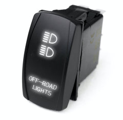 Race Sport Lighting RSLJ11W LED Rocker Switch w/White LED Radiance - Offroad Lights
