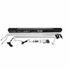 Race Sport Lighting ColorSMART Chasing Pattern RGB LED Aluminum Solid Underbody Kit with Key Card RGB Remote and Bluetooth App Control Race Sport Lighting RSUKIT-C