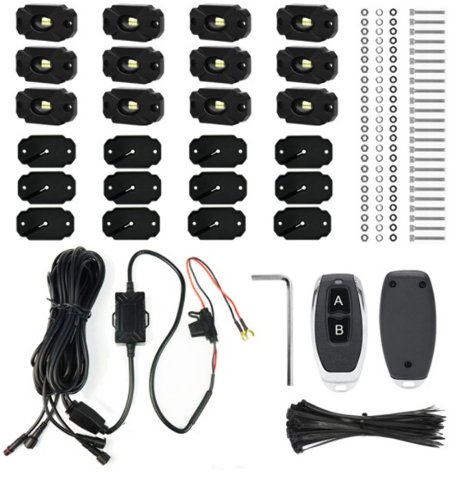 Race Sport Lighting NEW - 12pc Ultra Bright White 14000 Lumen LED Rock Light Crawler Kit with Seven Fade and Strobe Patterns Race Sport Lighting ULTRA12WK