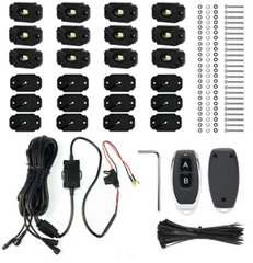 Race Sport Lighting NEW - 12pc Ultra Bright White 14000 Lumen LED Rock Light Crawler Kit with Seven Fade and Strobe Patterns Race Sport Lighting ULTRA12WK