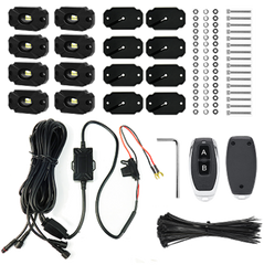 Race Sport Lighting NEW - 8pc Ultra Bright White 10000 Lumen LED Rock Light Crawler Kit with Seven Fade and Strobe Patterns Race Sport Lighting ULTRA8WK