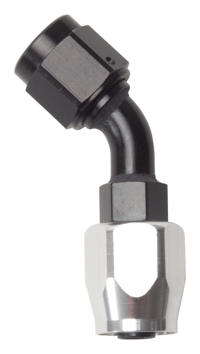Russell 610103 Hose End -8 45? Black/Silver