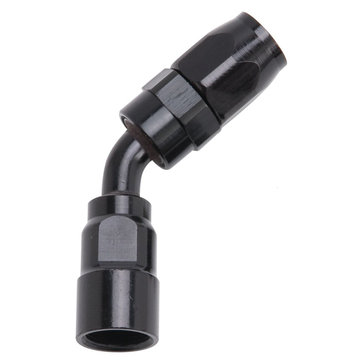 Russell 610105 Full Flow Hose End 45 deg -8AN All Black Finish