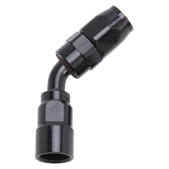 Russell 610105 Full Flow Hose End 45 deg -8AN All Black Finish