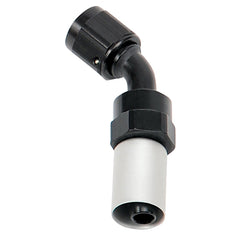 Russell 610478 Hose End. -6 Crimp on. Swivel. 45?. Black and Clear
