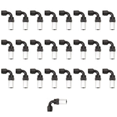 Russell 610608 Hose End. -10 Crimp on. Swivel. 90?. Black and Clear