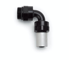 Russell 610810 Hose End Crimp On -6 SAE Port Male to -6 Hose 90 deg Black Anodize