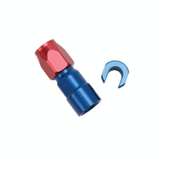 Russell 611200 Hose End. 3/8 inch SAE Quick Disc. Fml to #6 Hose. Str.. Red/Blu Anodized