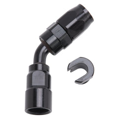 Russell 611213 Hose End. 3/8 inch SAE Quick Disc. Fml to #6 Hose. 45?. Blk Anodized