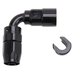 Russell 611223 Hose End. 3/8 inch SAE Quick Disc. Fml to #6 Hose. 90?. Blk Anodized