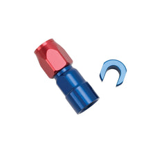 Russell 611250 Hose End. 5/16 inch SAE Quick Disc. Fml to #6 Hose. Str.. Red/Blu Anodized