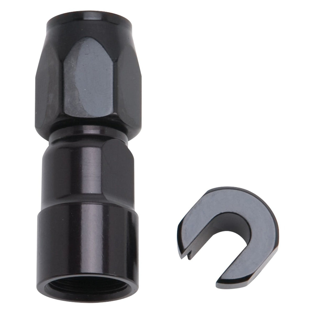Russell 611253 Hose End. 5/16 inch SAE Quick Disc. Fml to #6 Hose. Str.. Blk Anodized