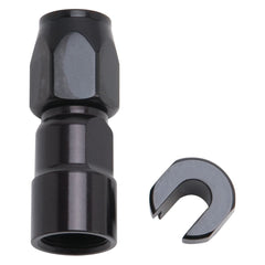 Russell 611253 Hose End. 5/16 inch SAE Quick Disc. Fml to #6 Hose. Str.. Blk Anodized