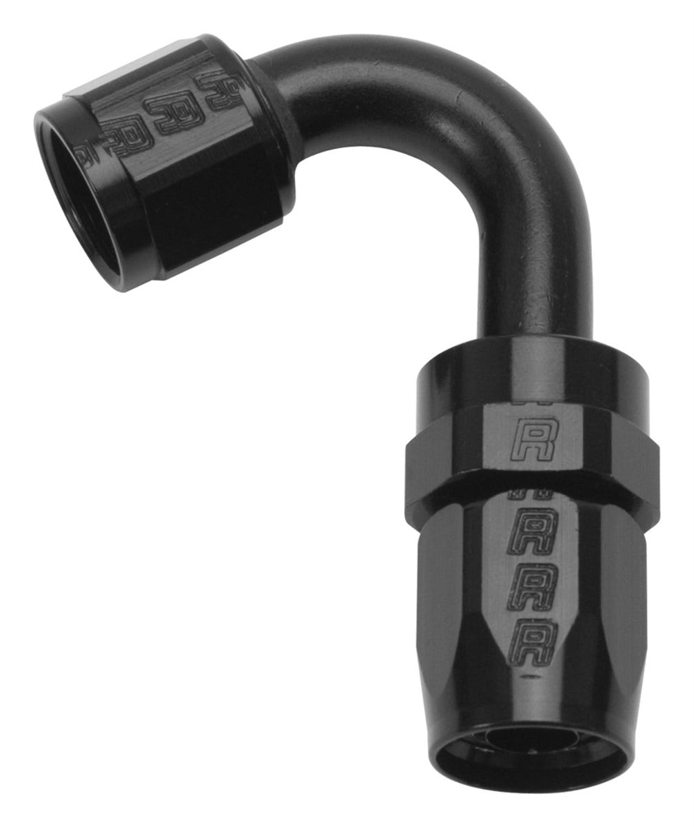 Russell 613405 Full Flow Swivel Hose End 120 deg -6 AN Tight Radius ALL Black Finish