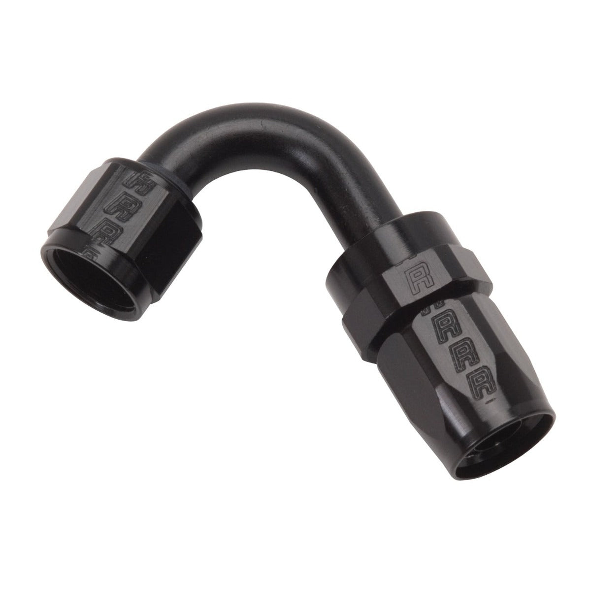 Russell 613415 Full Flow Swivel Hose End 120 deg -8AN Tight Radius ALL Black Finish