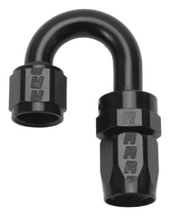 Russell 613505 Full Flow Swivel Hose End 180 deg -6 AN Tight Radius ALL Black Finish
