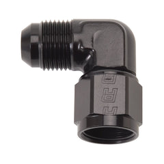 Russell 614807 90 Degree Female AN Swivel To Male AN #8 - Black