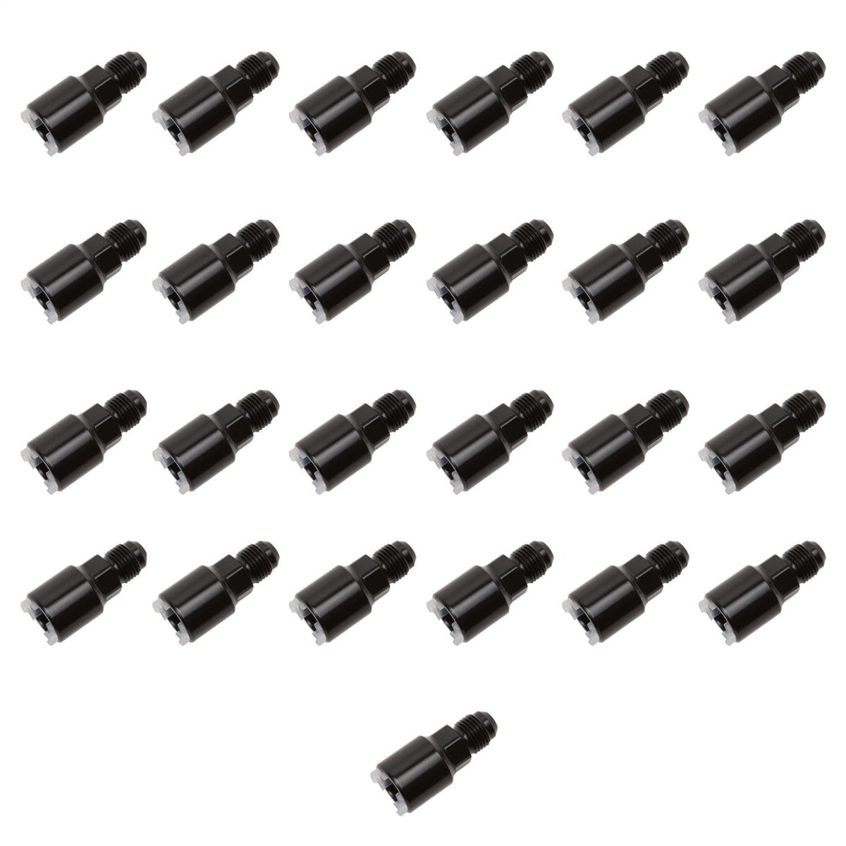 Russell 640857 EFI Adapter Fitting -6 AN Male To 3/8 inch SAE Quick Disconnect Female Black Anodize